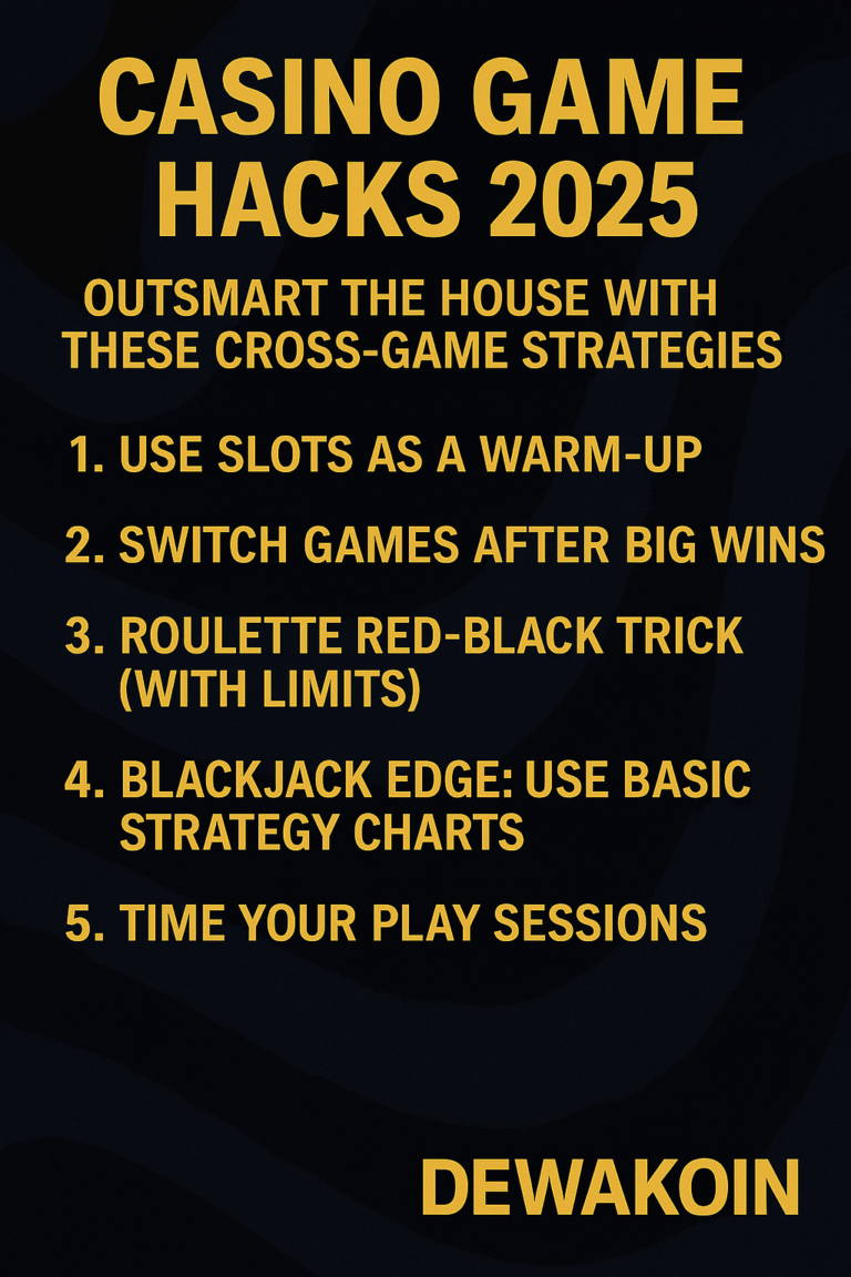 Casino Game Hacks 2025: Outsmart the House with These Cross-Game Strategies at Dewakoin